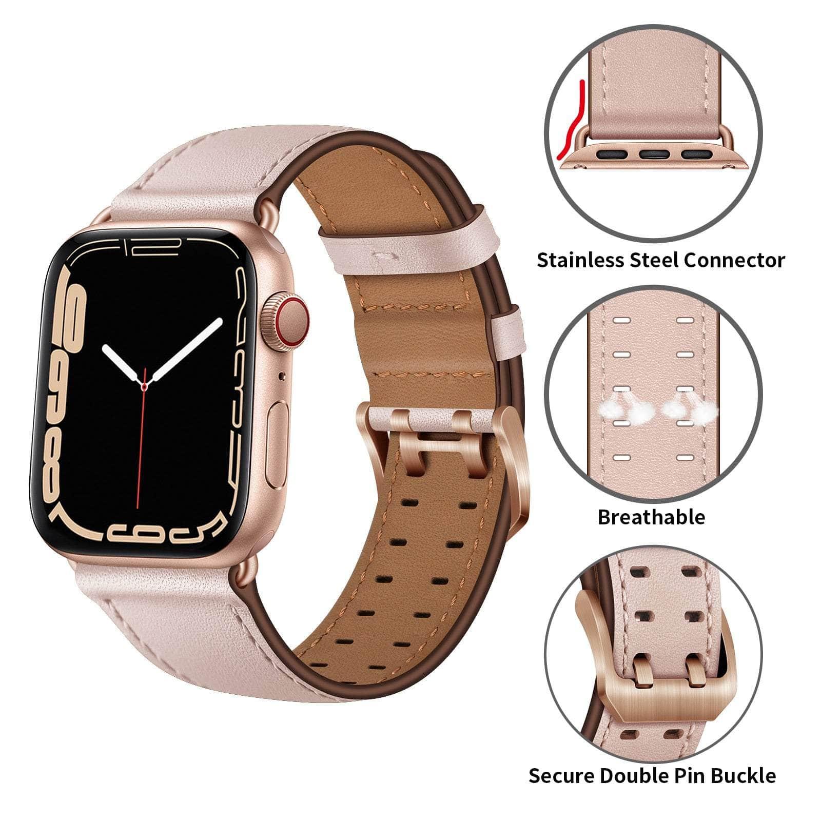 Casebuddy Premium Apple Watch Leather Strap