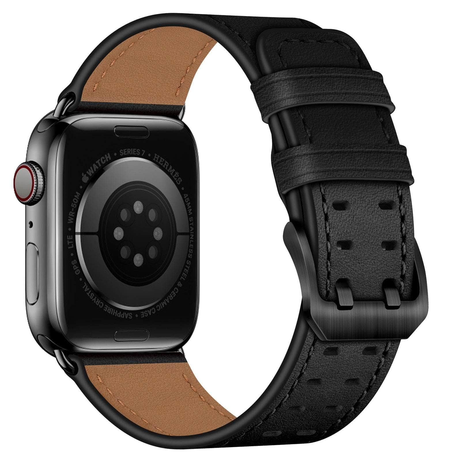 Casebuddy Premium Apple Watch Leather Strap