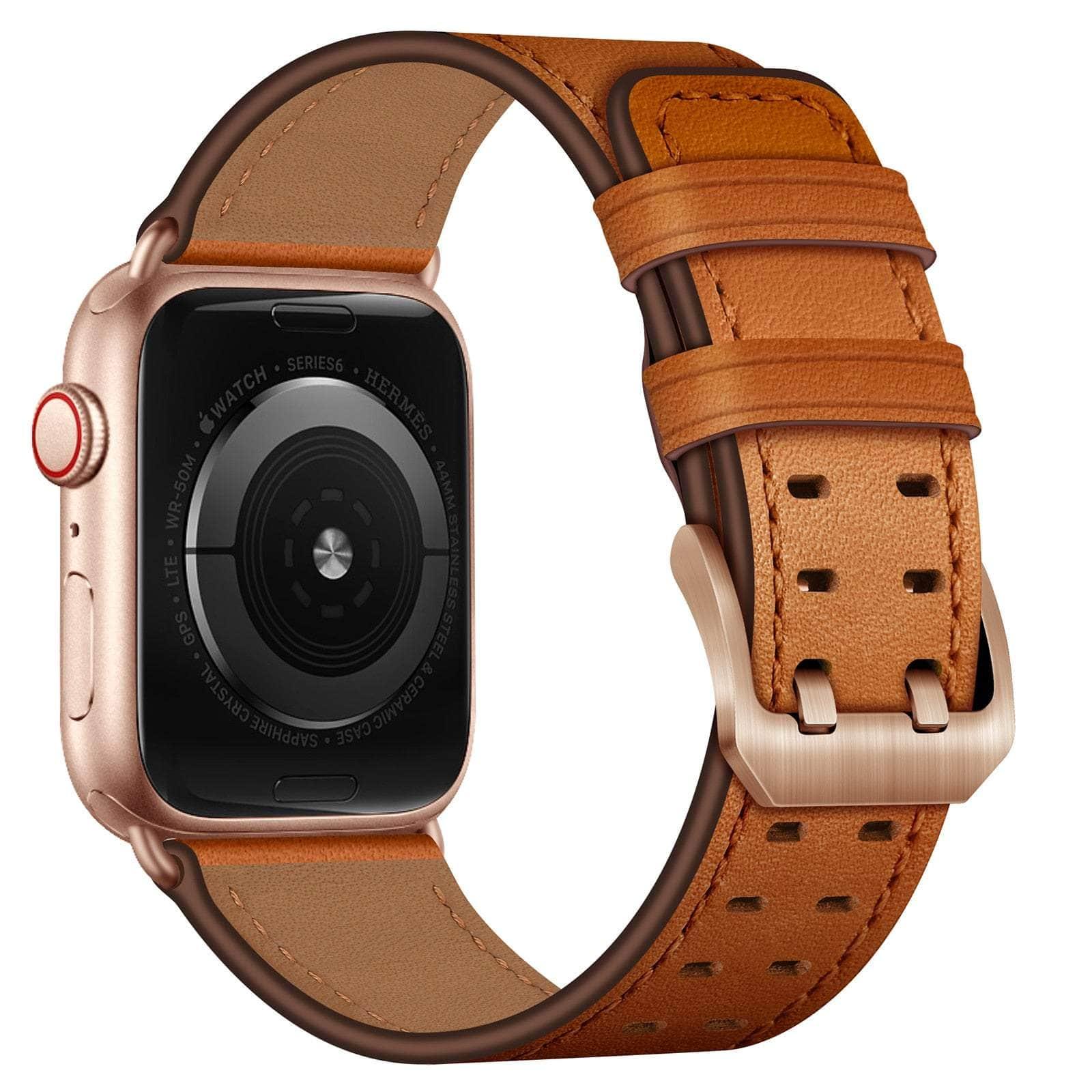 Casebuddy Premium Apple Watch Leather Strap