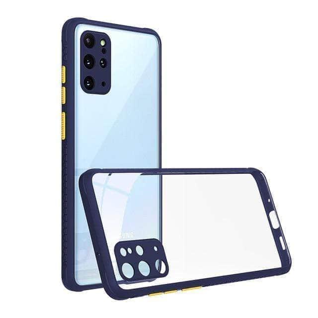 CaseBuddy Australia Casebuddy For S21 Ultra / Dark Blue Protective Galaxy S21 Luxury Silicone Frame Clear Back Cover