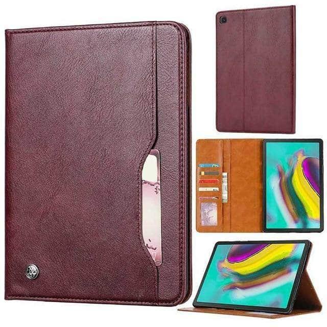 PU Leather Flip Stand Samsung Galaxy Tab A 8.0 2019 S-Pen SM-T290 SM-T295 Lightweight Card Slot Case - CaseBuddy
