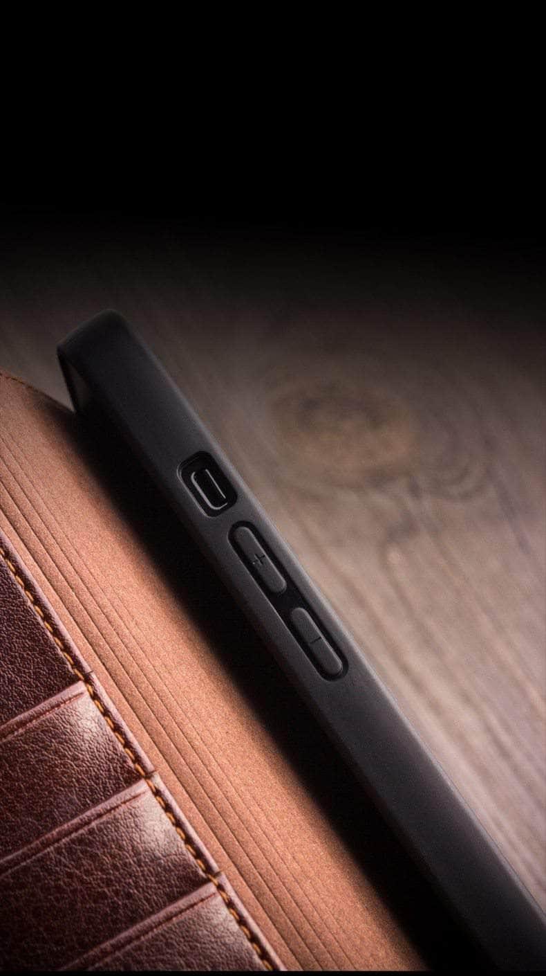CaseBuddy Australia Casebuddy QIALINO Genuine iPhone 13 Mini Leather Case