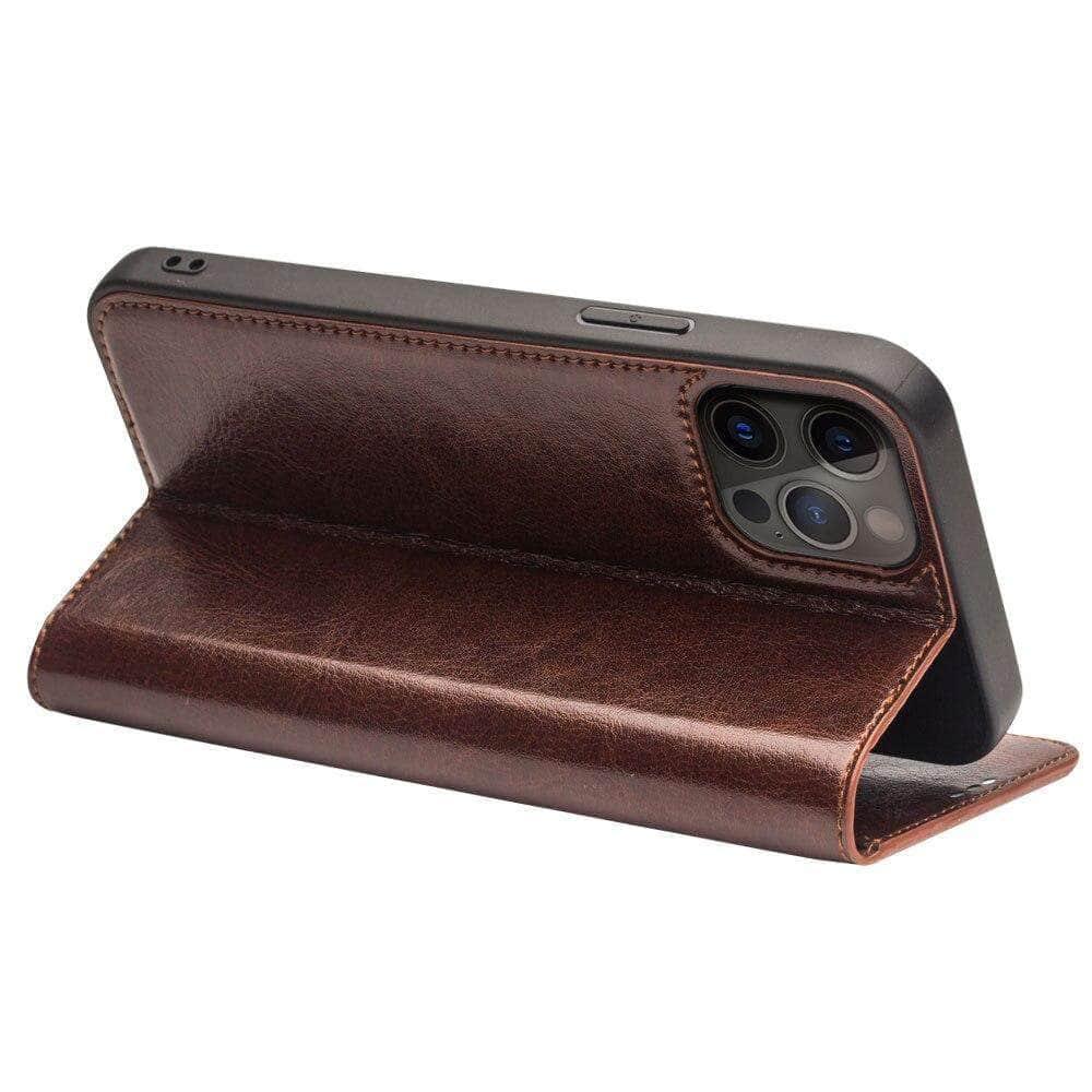 CaseBuddy Australia Casebuddy QIALINO Genuine iPhone 13 Mini Leather Case