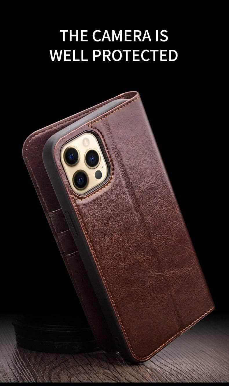 CaseBuddy Australia Casebuddy QIALINO Genuine iPhone 13 Mini Leather Case