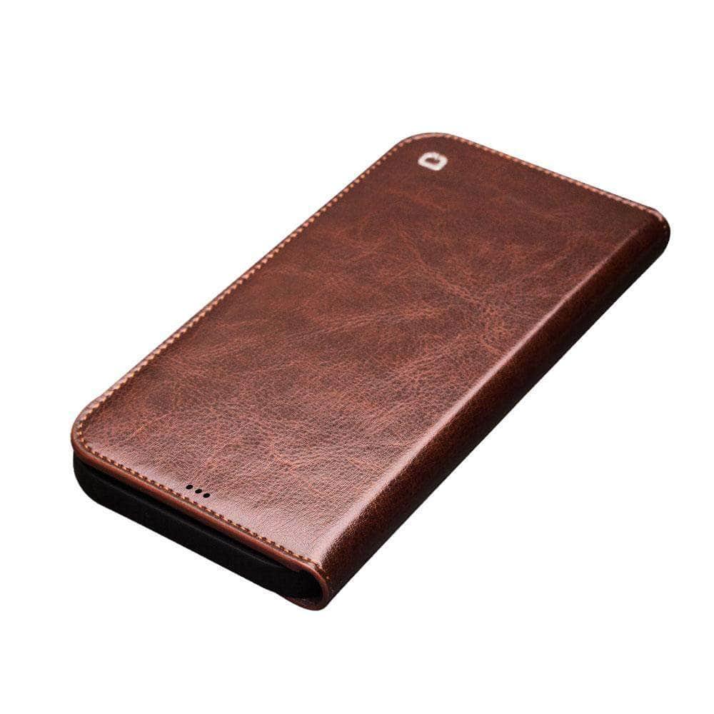 CaseBuddy Australia Casebuddy QIALINO Genuine iPhone 13 Mini Leather Case