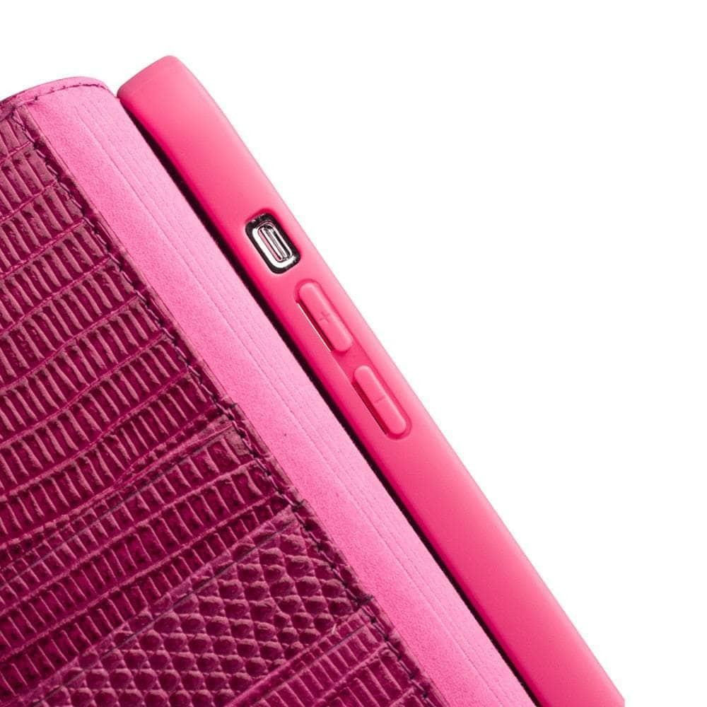 CaseBuddy Australia Casebuddy QIALINO Genuine Leather iPhone 13 Card Slots Women Case