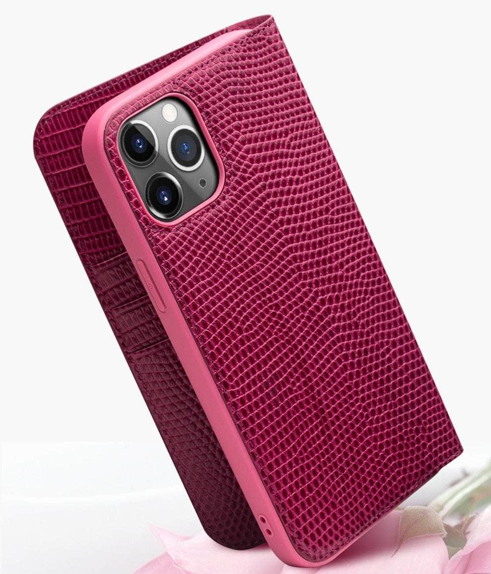 CaseBuddy Australia Casebuddy QIALINO Genuine Leatheri iPhone Pro Max 13 Card Slots Women Case