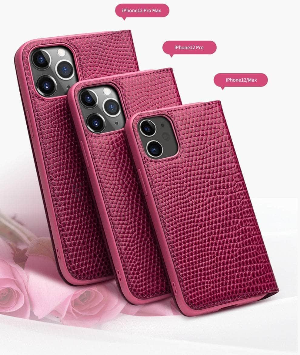 CaseBuddy Australia Casebuddy QIALINO Genuine Leatheri iPhone Pro Max 13 Card Slots Women Case