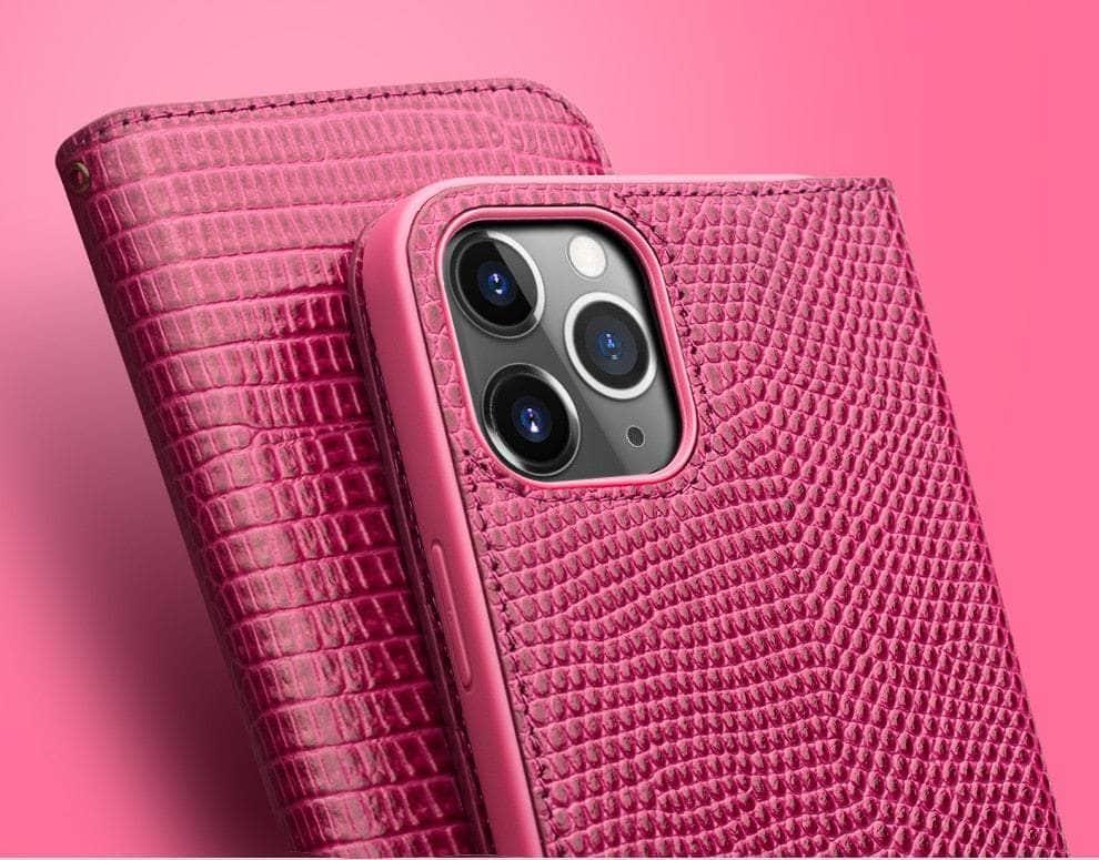 CaseBuddy Australia Casebuddy QIALINO Genuine Leatheri iPhone Pro Max 13 Card Slots Women Case