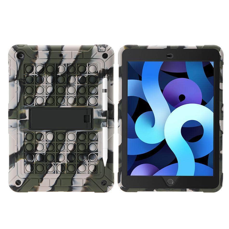 CaseBuddy Australia Casebuddy Rainbow Bubble Silicone iPad 7 & 8 Case Anti-Anxiety Stress Relief