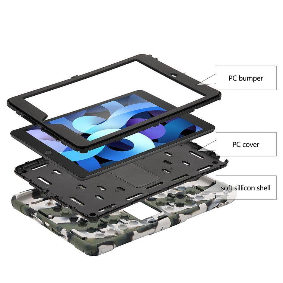 CaseBuddy Australia Casebuddy Rainbow Bubble Silicone iPad Air 4 Case Anti-Anxiety Stress Relief