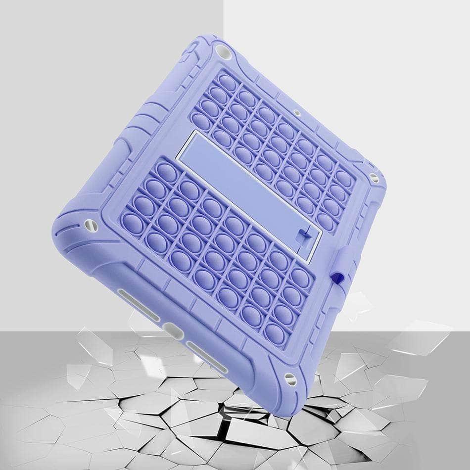 CaseBuddy Australia Casebuddy Rainbow Bubble Silicone iPad Air 5 2022 Case Anti-Anxiety Stress Relief