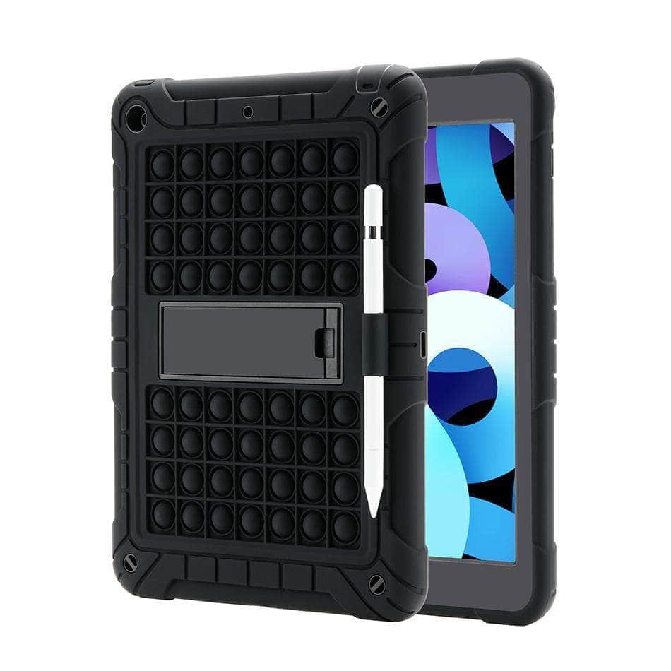 CaseBuddy Australia Casebuddy Rainbow Bubble Silicone iPad Air 5 2022 Case Anti-Anxiety Stress Relief