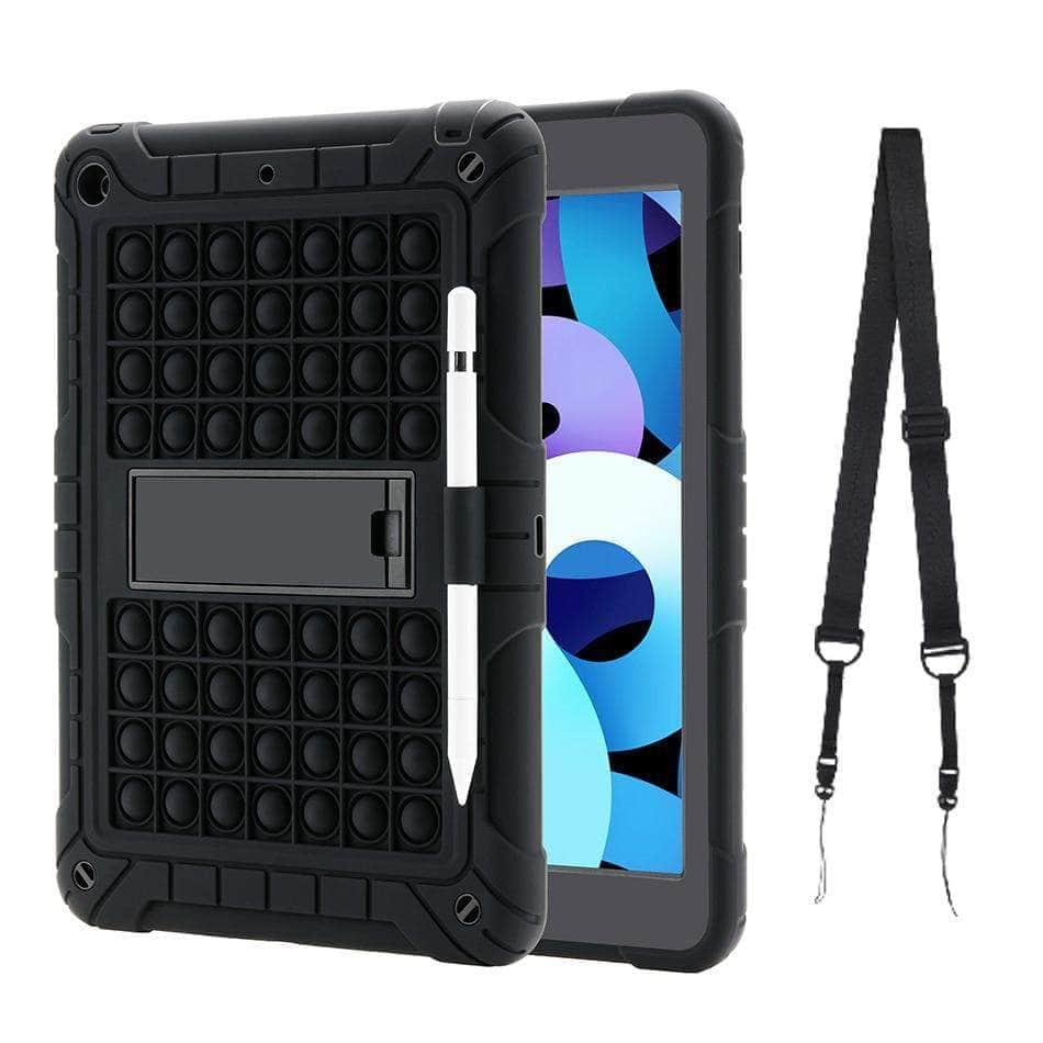 CaseBuddy Australia Casebuddy Rainbow Bubble Silicone iPad Air 5 2022 Case Anti-Anxiety Stress Relief