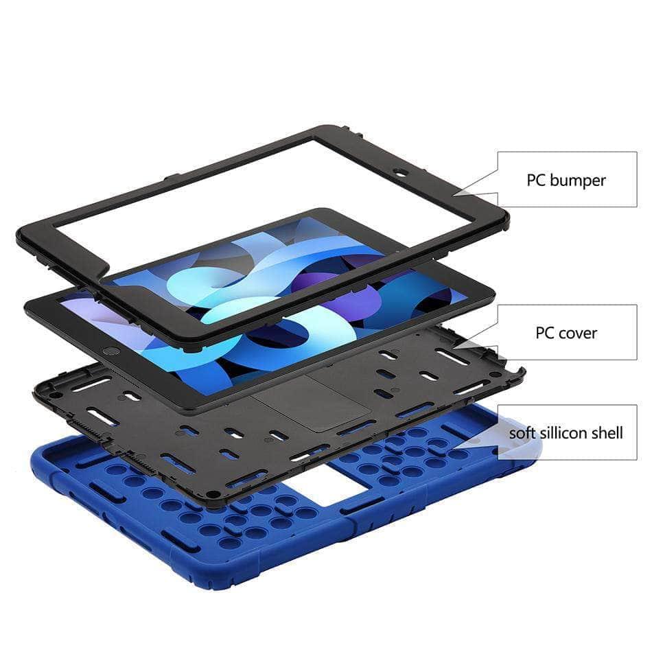 CaseBuddy Australia Casebuddy Rainbow Bubble Silicone iPad Air 5 2022 Case Anti-Anxiety Stress Relief