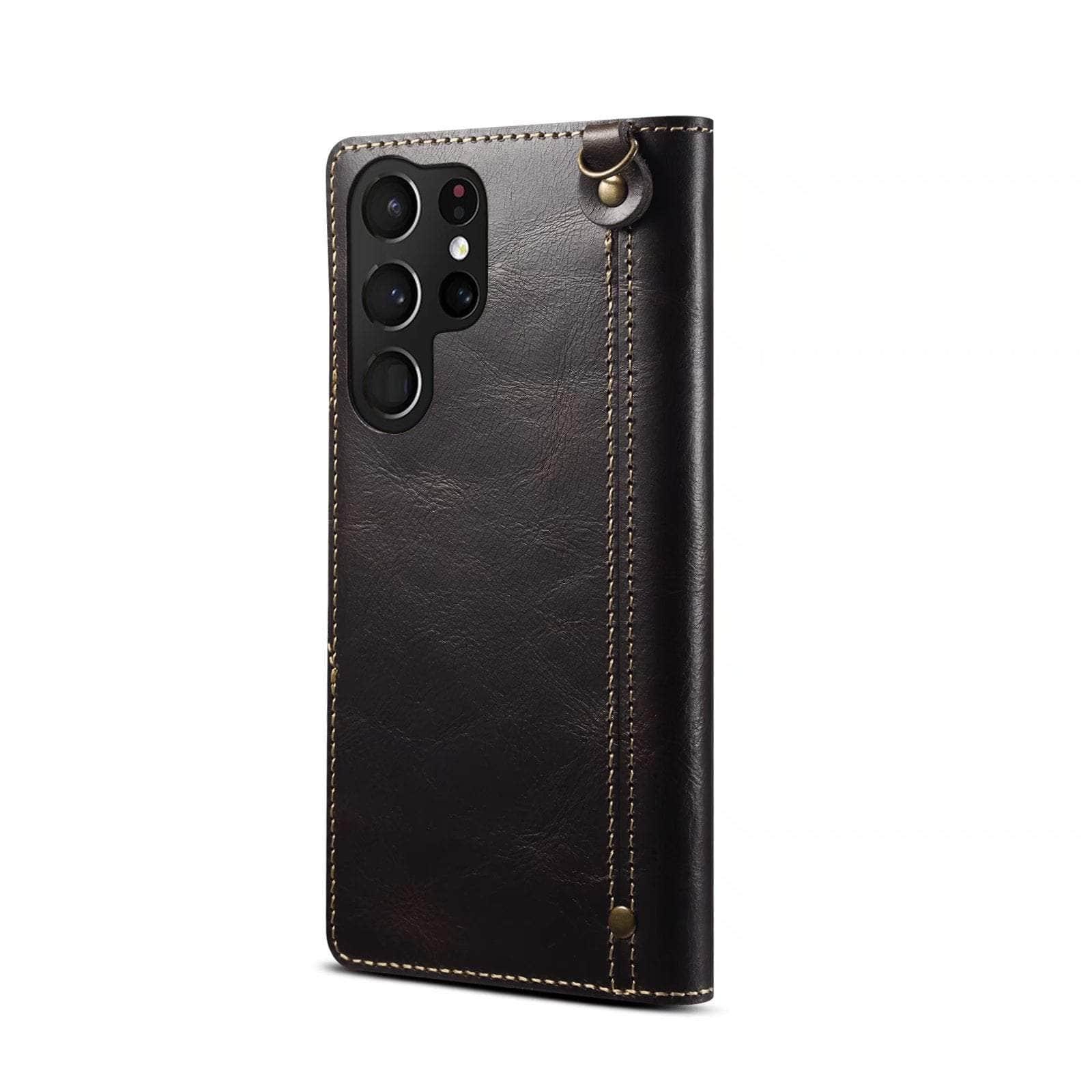 Casebuddy Real Cowhide Leather Galaxy S23 Ultra Case