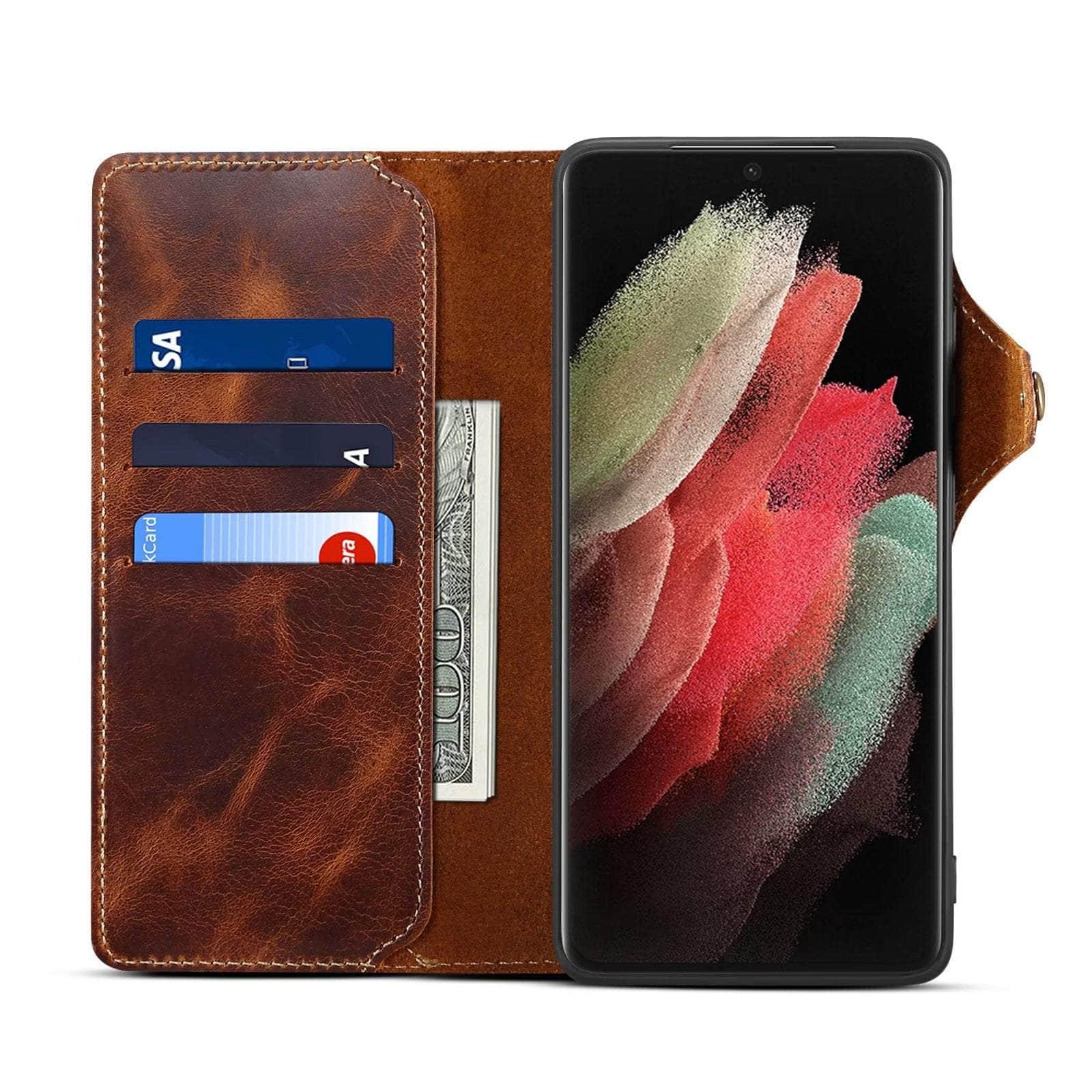 Casebuddy Real Cowhide Leather Galaxy S23 Ultra Case