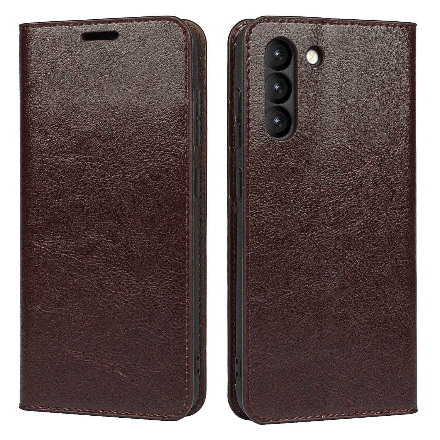 CaseBuddy Australia Casebuddy Real Genuine Leather Flip S22 Ultra Cover Credit Card Holder