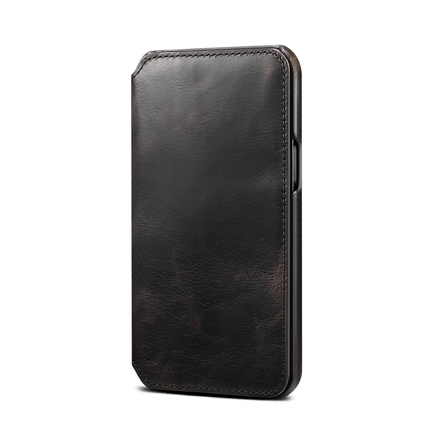 Casebuddy Real Leather iPhone 14 Leather Retro Wallet Case