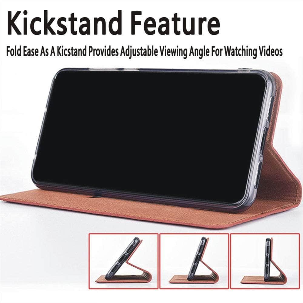 CaseBuddy Australia Casebuddy Real Leather Magnetic S22 Ultra Case Kickstand