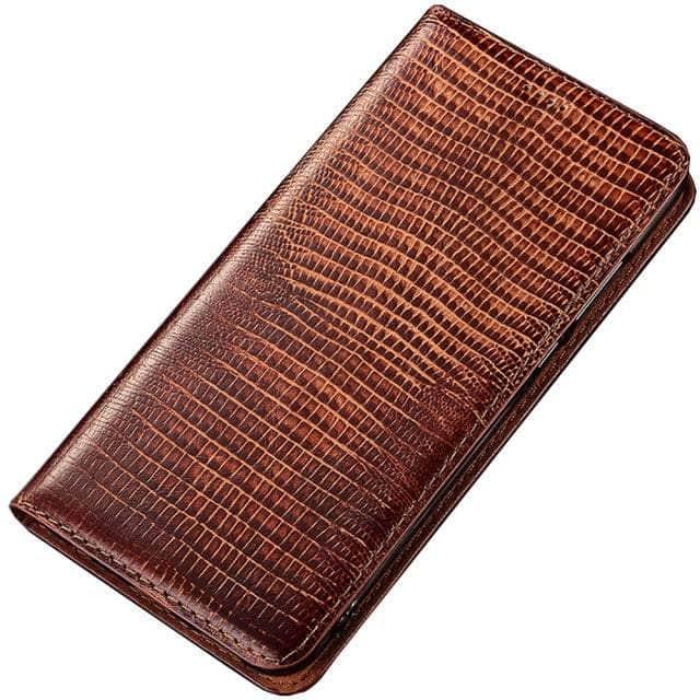 CaseBuddy Australia Casebuddy Galaxy S22 Ultra / Brown Real Leather Magnetic S22 Ultra Case Kickstand