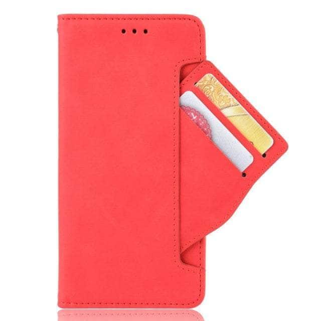CaseBuddy Australia Casebuddy S22 Plus / Red Removable Card Slot Galaxy S22 Plus Leather Wallet