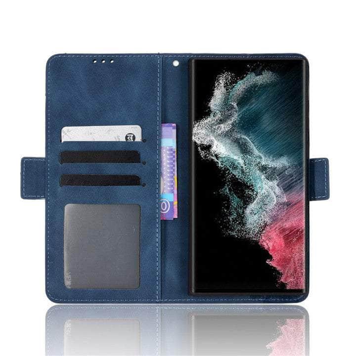 CaseBuddy Australia Casebuddy Removable Card Slot Galaxy S22 Ultra Leather Wallet