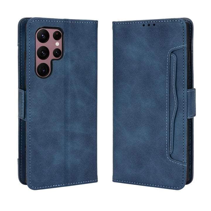 CaseBuddy Australia Casebuddy Removable Card Slot Galaxy S22 Ultra Leather Wallet