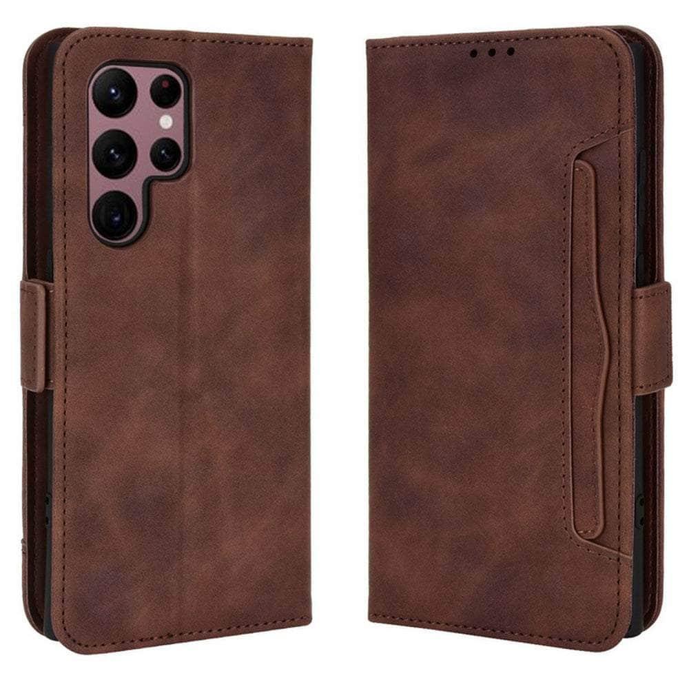 CaseBuddy Australia Casebuddy Removable Card Slot Galaxy S22 Ultra Leather Wallet