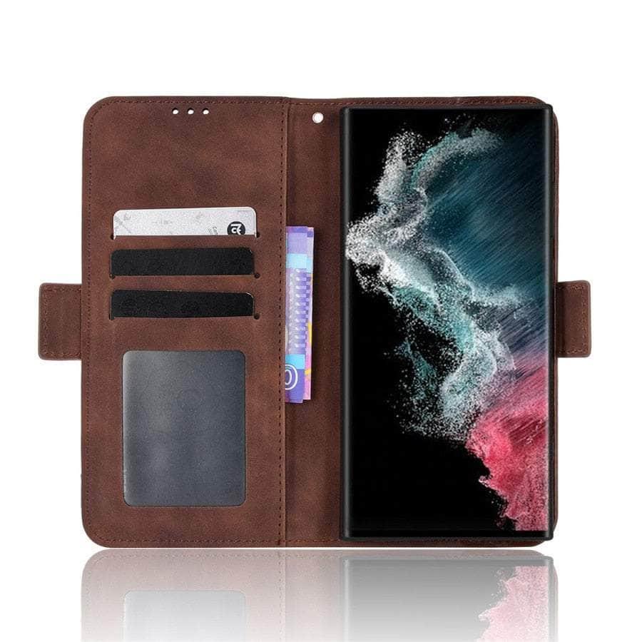 CaseBuddy Australia Casebuddy Removable Card Slot Galaxy S22 Ultra Leather Wallet