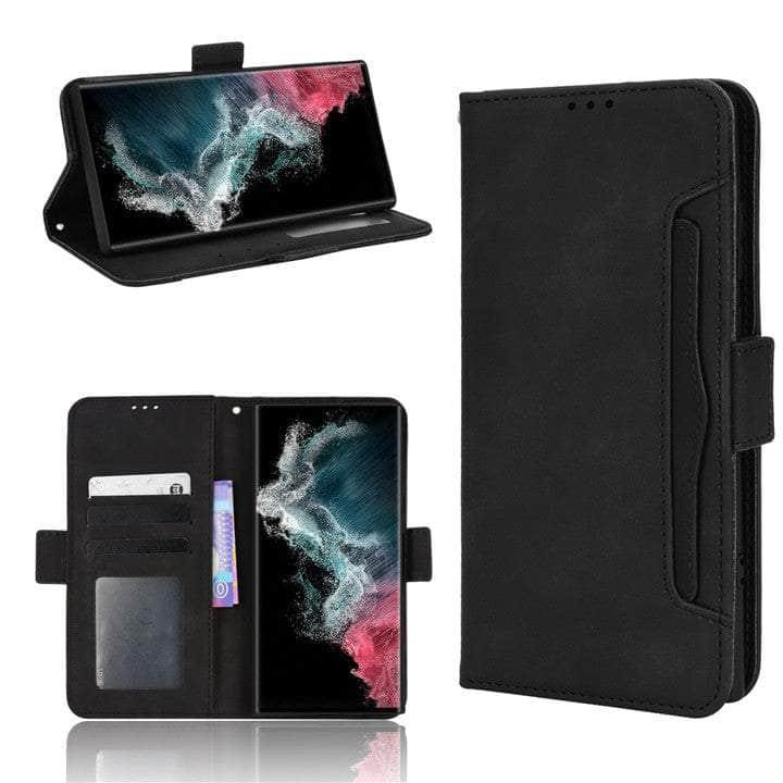 CaseBuddy Australia Casebuddy Removable Card Slot Galaxy S22 Ultra Leather Wallet