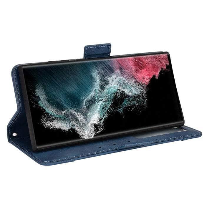 CaseBuddy Australia Casebuddy Removable Card Slot Galaxy S22 Ultra Leather Wallet