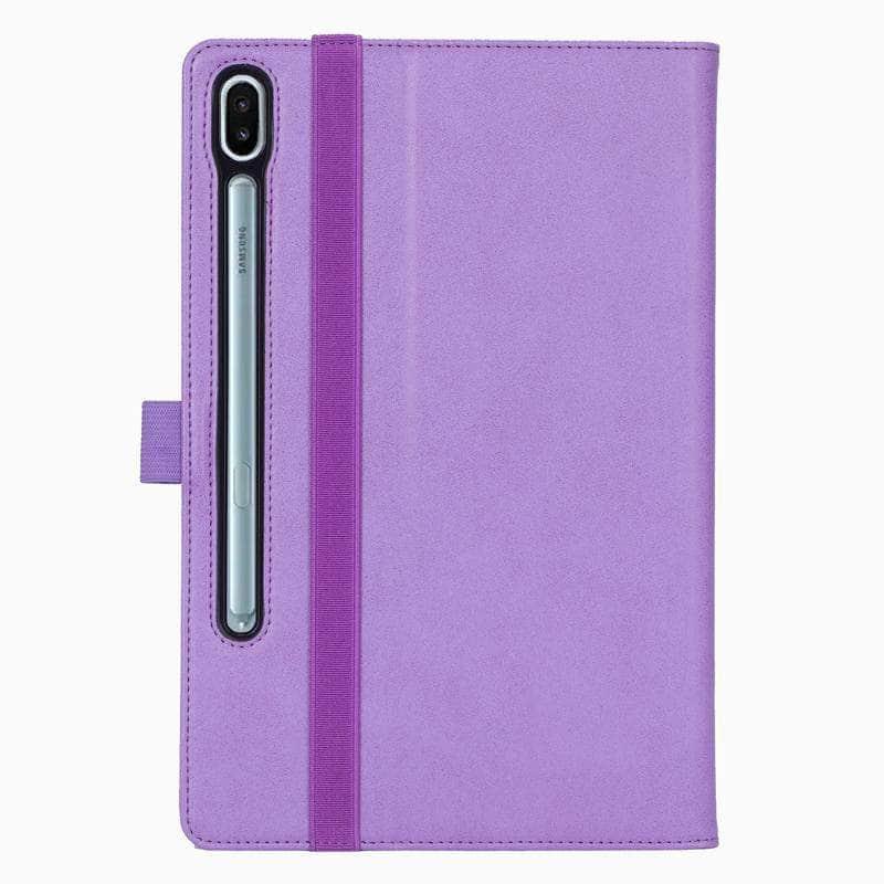 Retro Leather Case Galaxy Tab S6 10.5" T865 T860 Business Handheld Card Stand - CaseBuddy