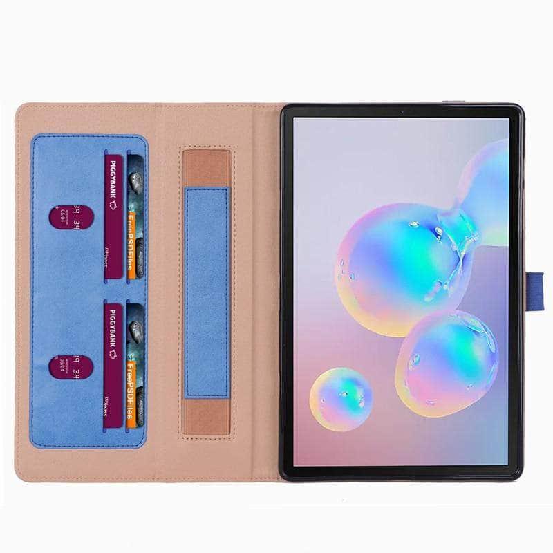 Retro Leather Case Galaxy Tab S6 10.5" T865 T860 Business Handheld Card Stand - CaseBuddy