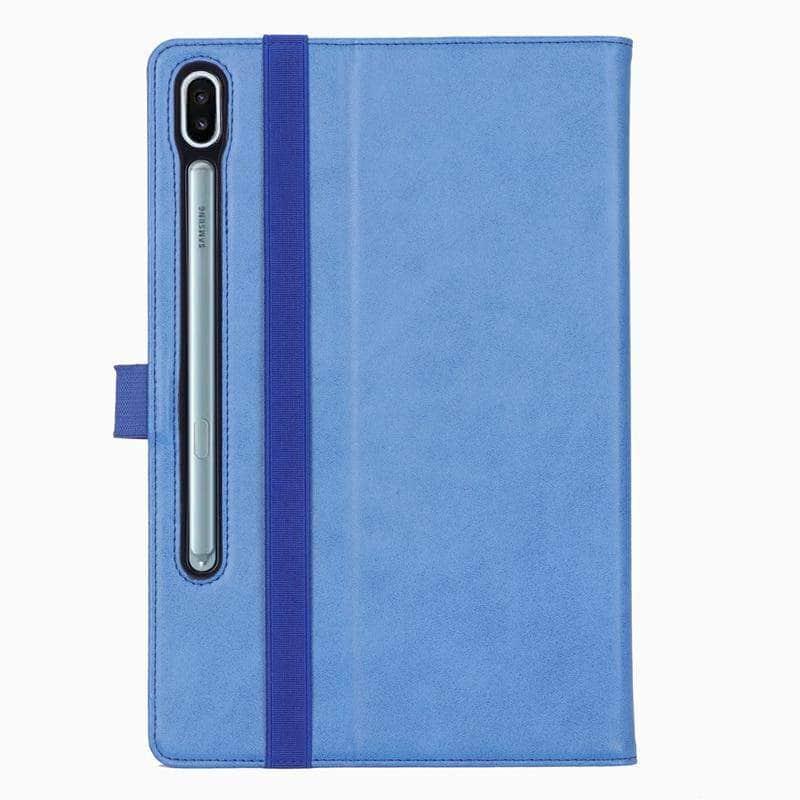 Retro Leather Case Galaxy Tab S6 10.5" T865 T860 Business Handheld Card Stand - CaseBuddy