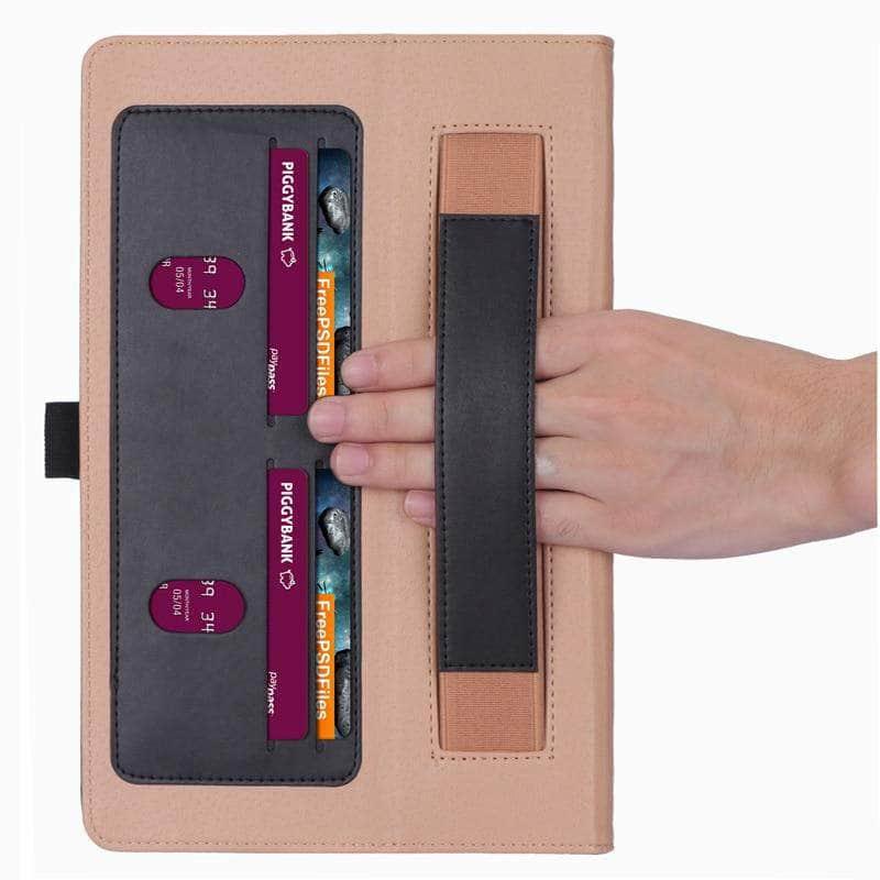 Retro Leather Case Galaxy Tab S6 10.5" T865 T860 Business Handheld Card Stand - CaseBuddy