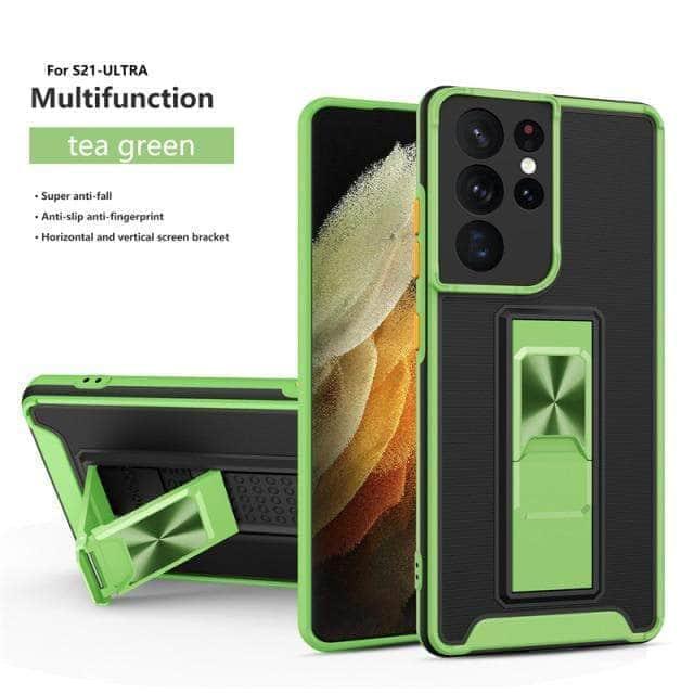 CaseBuddy Australia Casebuddy For Galaxy A12 / Tea Green Samsung Galaxy A12 Luxury Shockproof Magnetic Holder Case