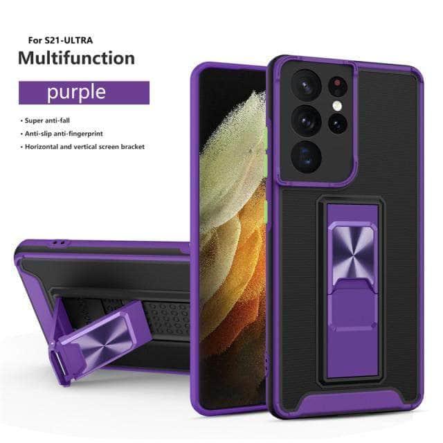 CaseBuddy Australia Casebuddy For Galaxy A32 5G / Purple Samsung Galaxy A32 Luxury Shockproof Magnetic Holder Case