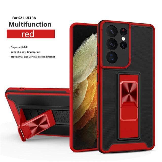 CaseBuddy Australia Casebuddy For Galaxy A32 5G / Red Samsung Galaxy A32 Luxury Shockproof Magnetic Holder Case
