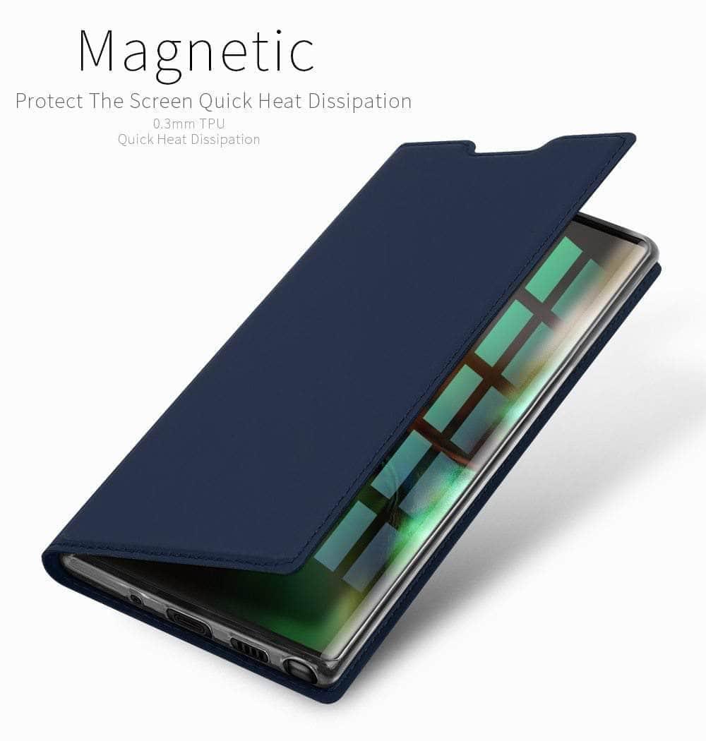 CaseBuddy Casebuddy Samsung Galaxy Note 10 Plus 5G Case High-Quality Magnetic Flip Leather Case Cover