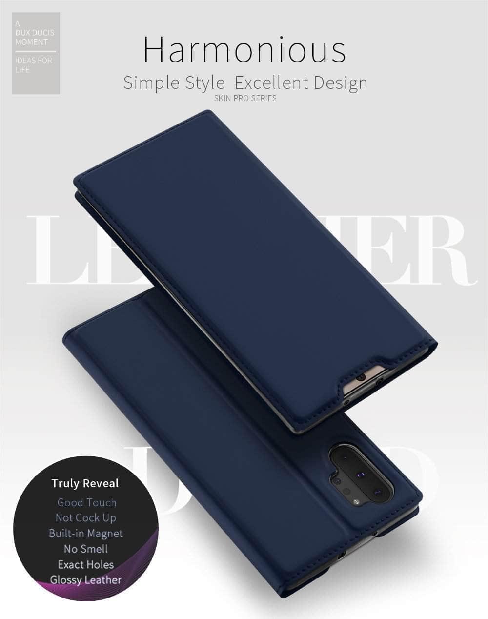 CaseBuddy Casebuddy Samsung Galaxy Note 10 Plus 5G Case High-Quality Magnetic Flip Leather Case Cover