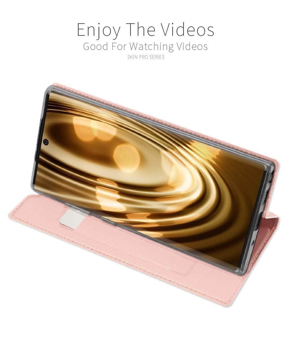 CaseBuddy Casebuddy Samsung Galaxy Note 10 Plus 5G Case High-Quality Magnetic Flip Leather Case Cover
