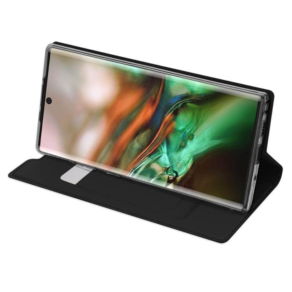 CaseBuddy Casebuddy Samsung Galaxy Note 10 Plus 5G Case High-Quality Magnetic Flip Leather Case Cover