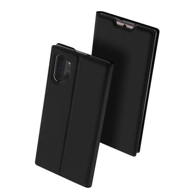 CaseBuddy Casebuddy Note 10 / Black Samsung Galaxy Note 10 Plus 5G Case High-Quality Magnetic Flip Leather Case Cover