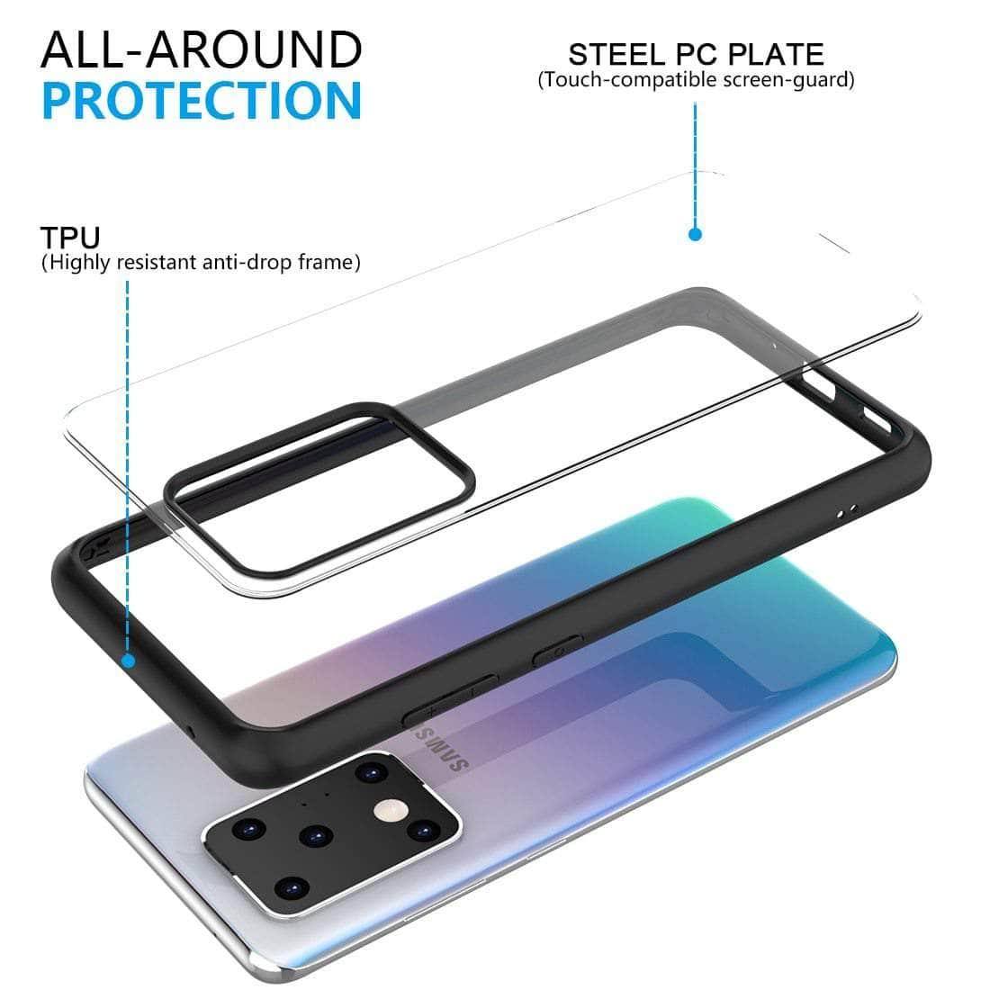 Samsung Galaxy S20 S20 Plus TPU+Clear Hard PC Hybrid Armor Shockproof Case - CaseBuddy