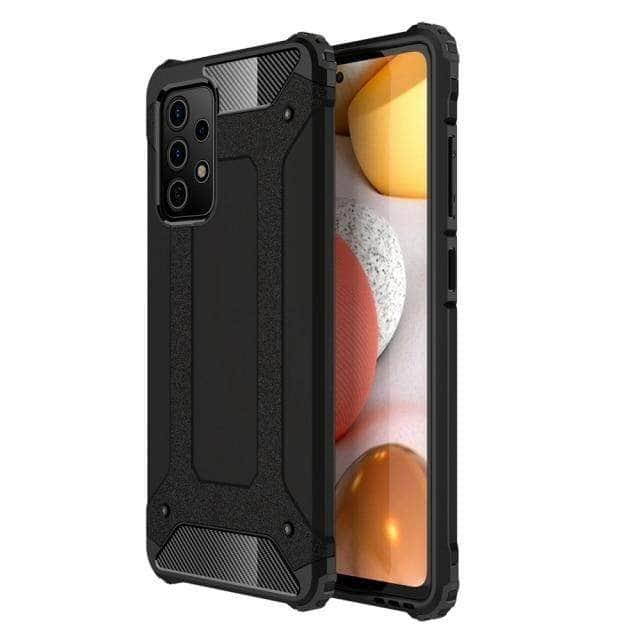 CaseBuddy Australia for Samsung A72 / Black Shockproof Armor Galaxy A72 Silicone Back Cover