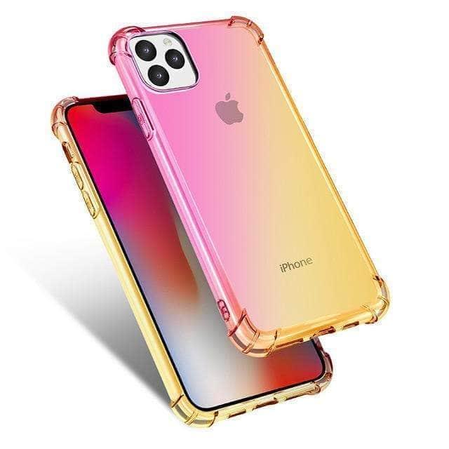 CaseBuddy Australia Casebuddy For iPhone 12Pro Max / Pink gold Shockproof Silicone Gradient iPhone 12 Pro Max Cover