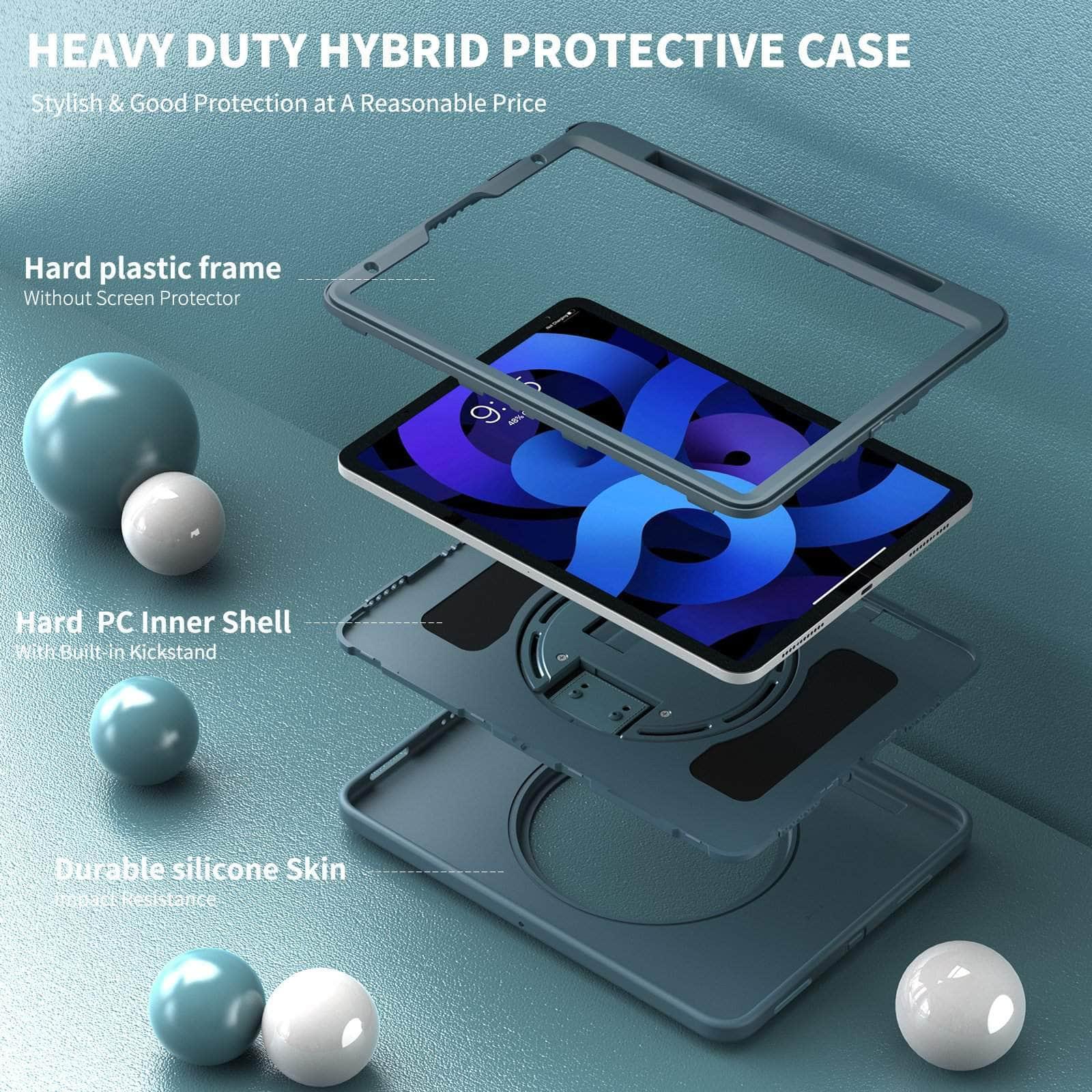 CaseBuddy Australia Casebuddy Silicone IPad Air 4 Rugged Duty Hand Holder Shell