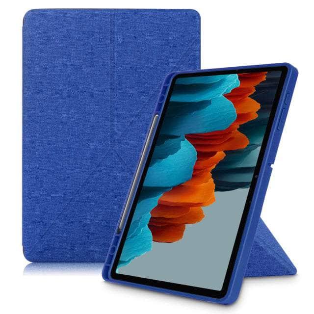 CaseBuddy Australia Casebuddy Blue 1 / United States / Tab S8 Plus Smart Tri-Fold Tab S8 Ultra X906 Magnetic Adsorption Transformer Stand