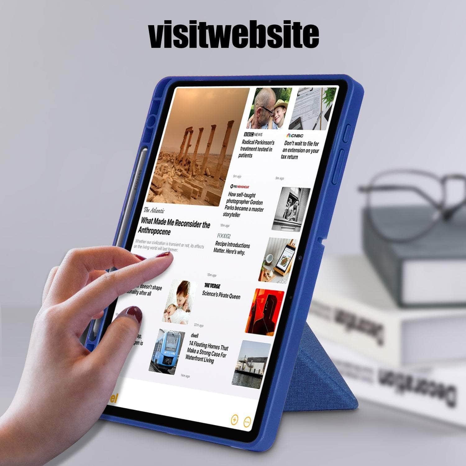 CaseBuddy Australia Casebuddy Smart Tri-Fold Tab S8 Ultra X906 Magnetic Adsorption Transformer Stand